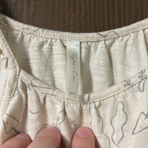 RYLEE + CRU VEGETABLE GARDEN CHILDREN'S TIERED DRESS - NATURAL Size 7 - Picture 6 of 9